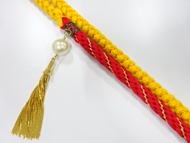 未使用品　正絹　振袖用　手組帯締め